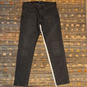 Hollister Men's Dark Gray/Black Skinny Fit Jeans 30x30